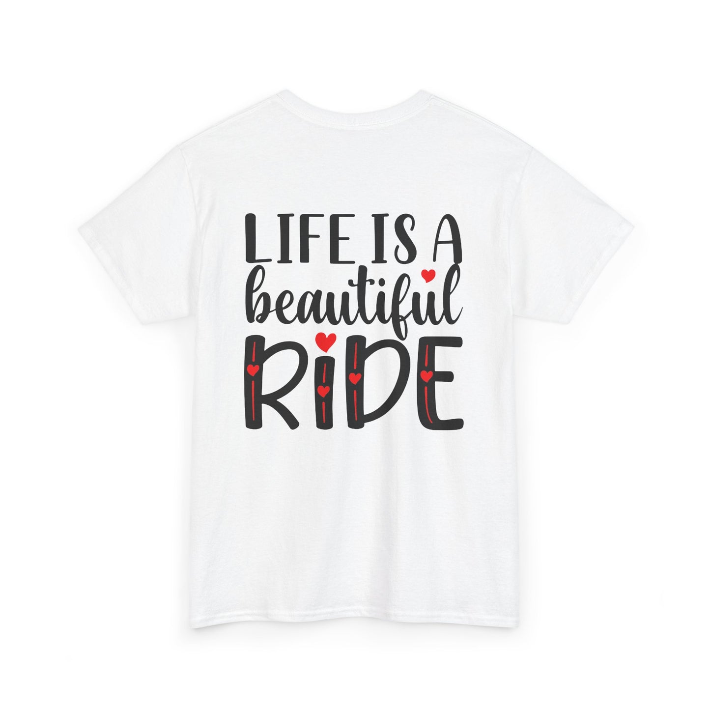 Life is a Beautiful Ride, Rad Moto Bunny, Heavy Cotton T-Shirt