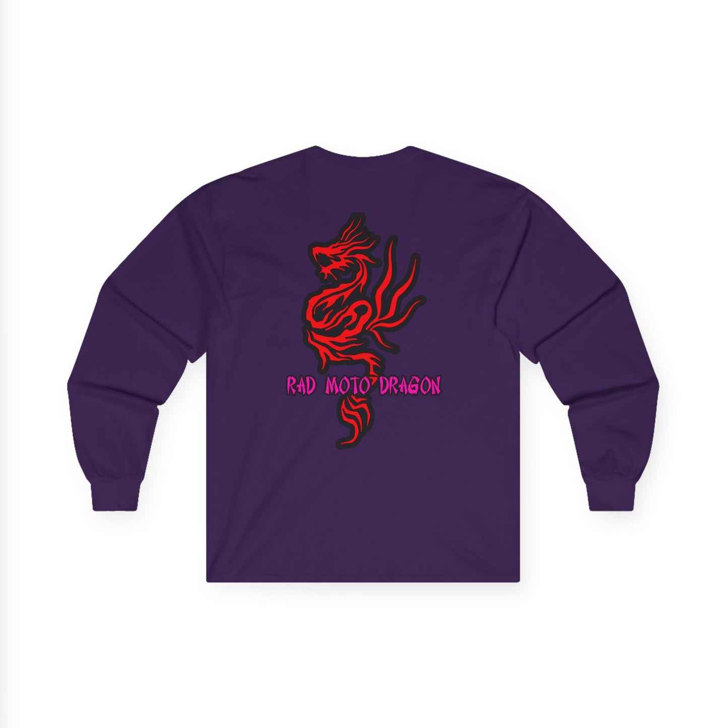 Rad Moto Dragon, Rad Moto Life, Unisex Long Sleeve Tee - Bold Graphic T-Shirt for Motorcycle Enthusiasts