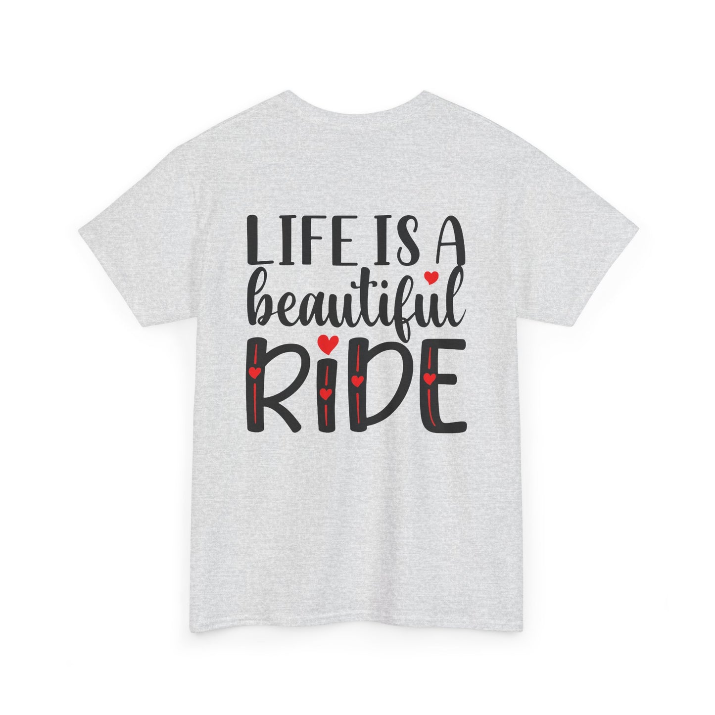 Life is a Beautiful Ride, Rad Moto Bunny, Heavy Cotton T-Shirt