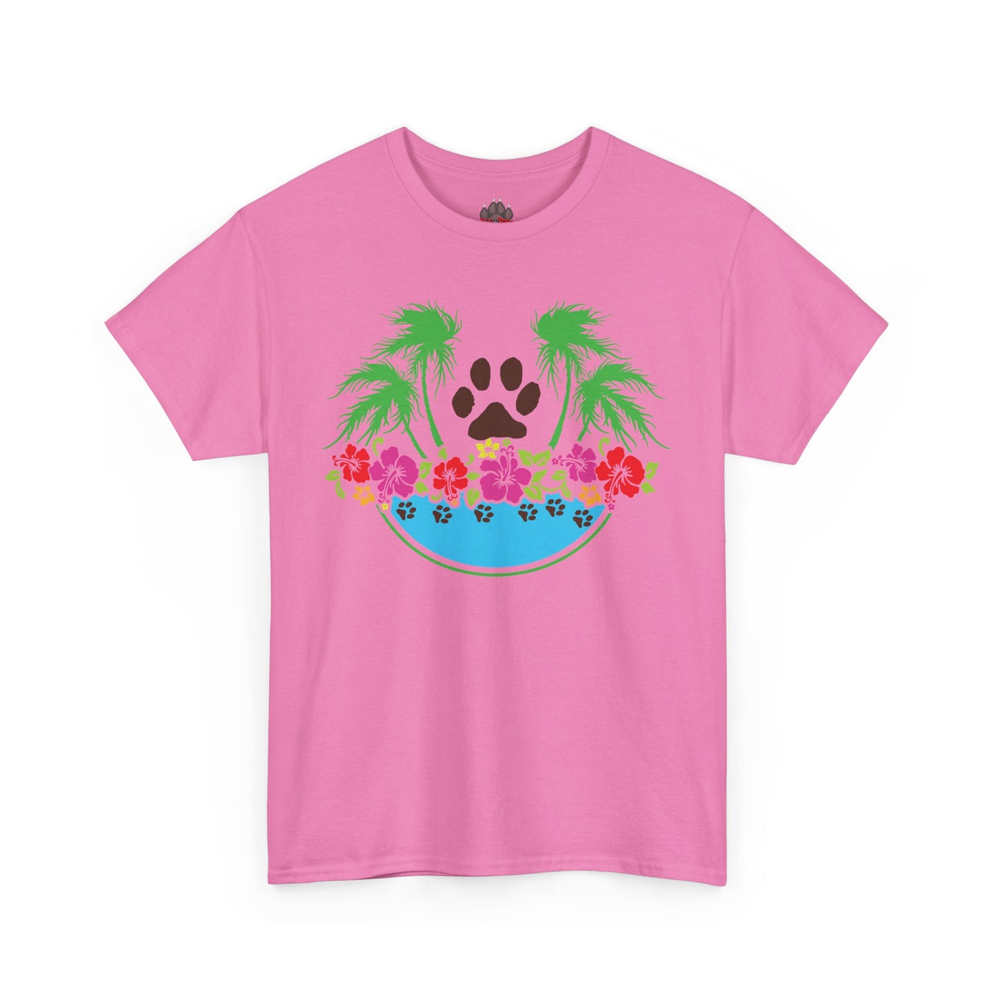 Tropical Paws. Heavy Cotton T-Shirt