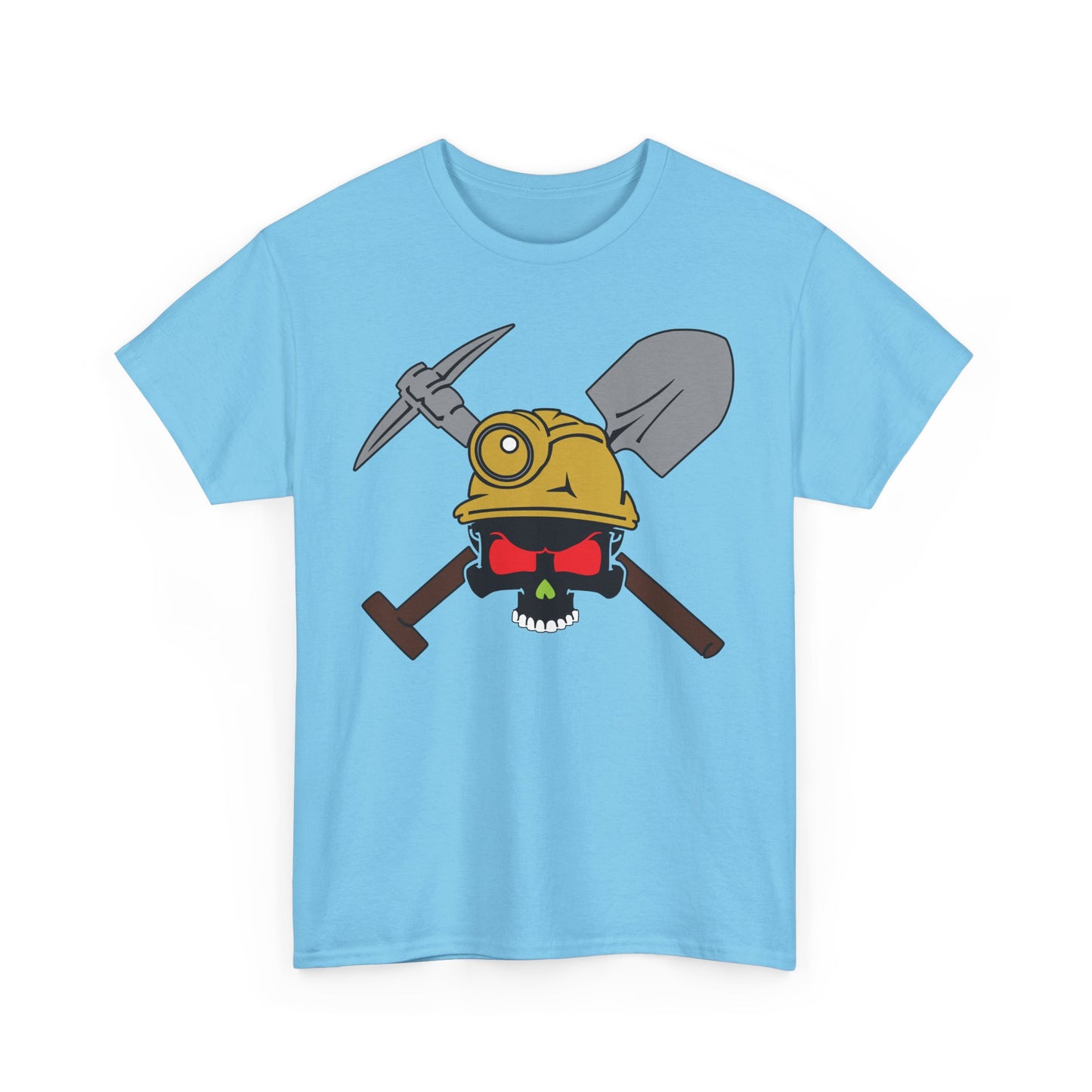 Miner Skull. Heavy Cotton T-Shirt