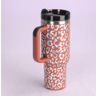 40 Oz Stainless Steel Tumbler with Lid & Straw