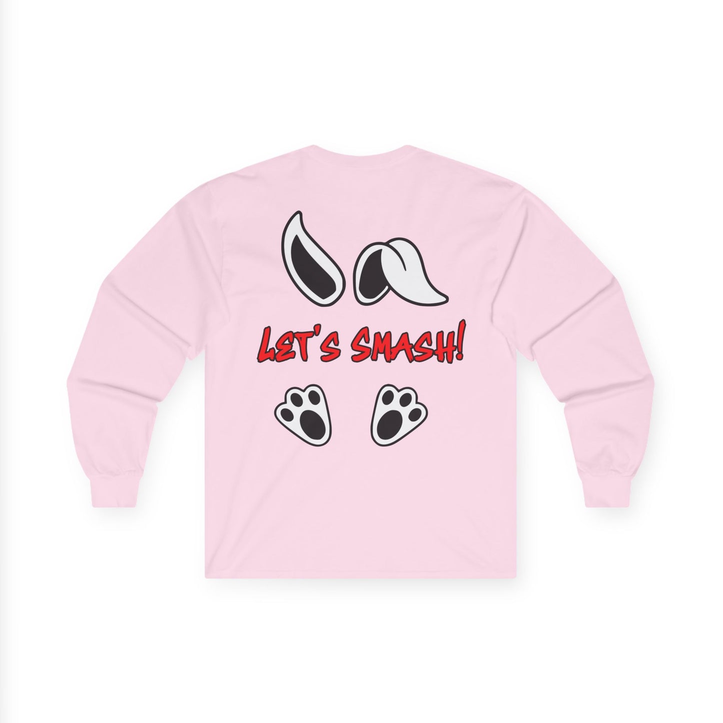 Let's Smash!, Rad Moto Bunny, Unisex Long Sleeve Tee - Bold Graphic T-Shirt for Motorcycle Enthusiasts