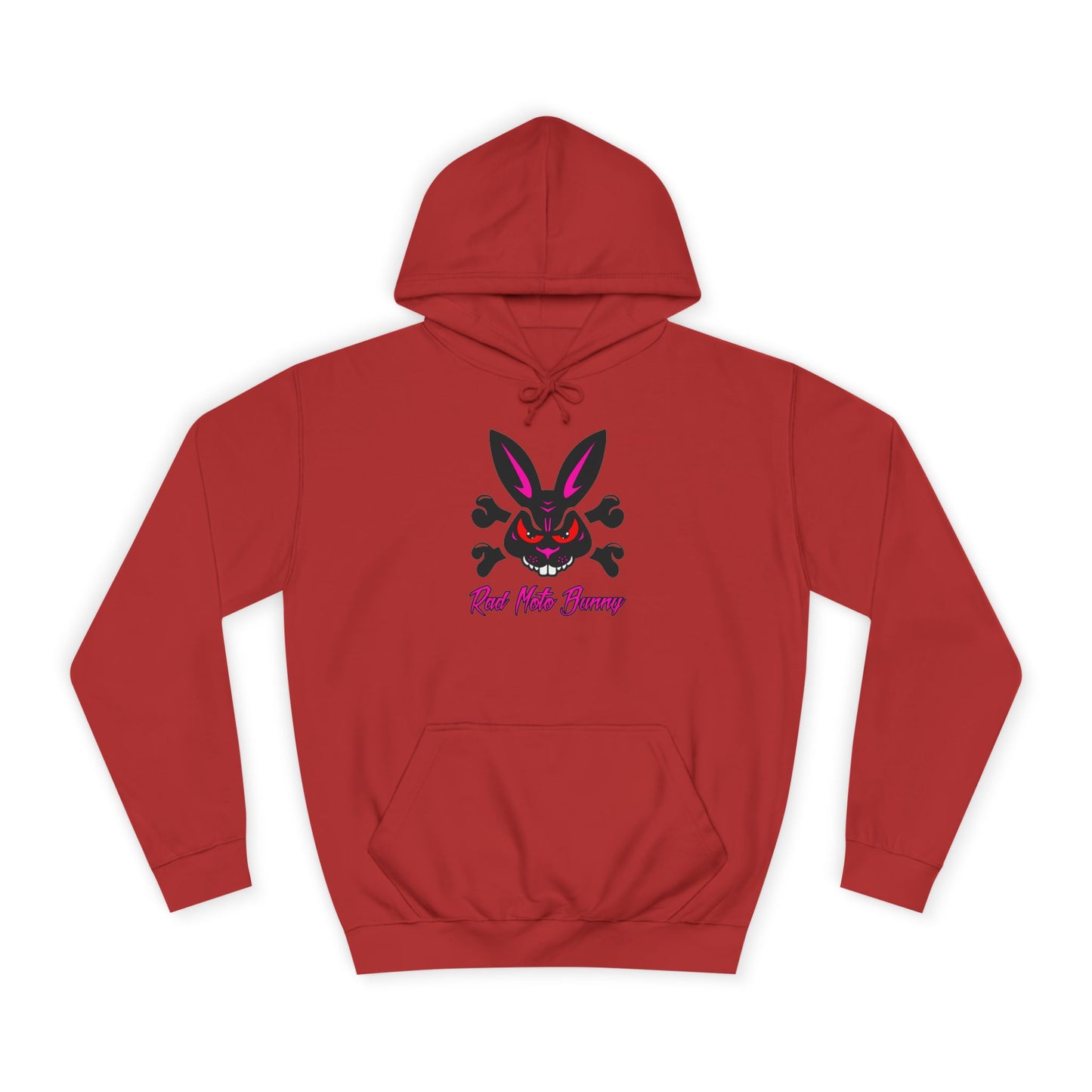 Breakout Skull, Rad Moto Bunny, Unisex Hoodie - Biker Style Sweatshirt for Motorcycle Enthusiasts