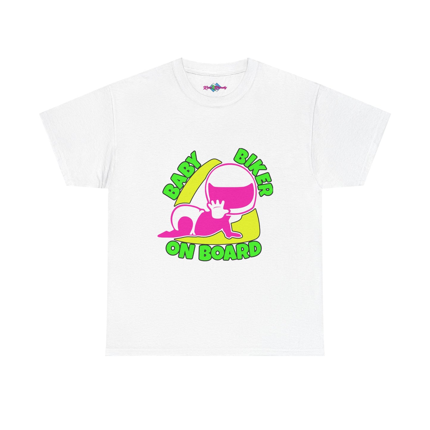 Baby Biker on Board. Girl. Heavy Cotton T-Shirt