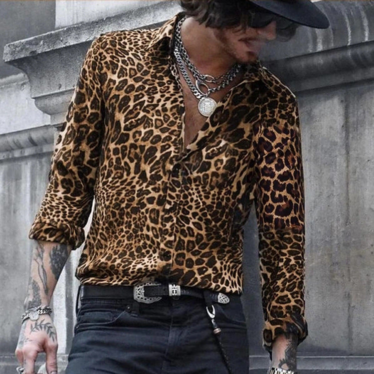 Leopard Print Long Sleeve Shirt