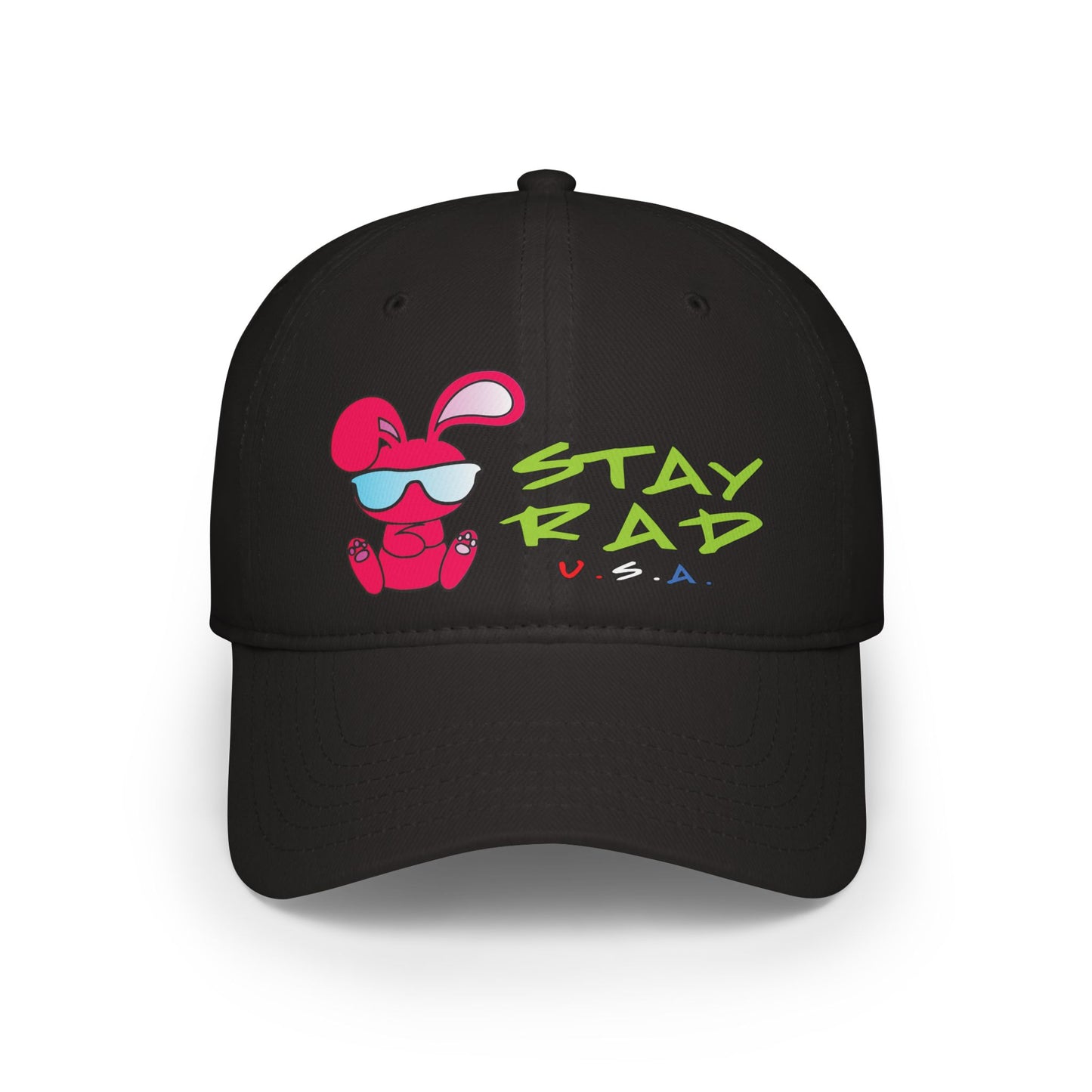 Cool Bunny Stay Rad Baseball Cap.