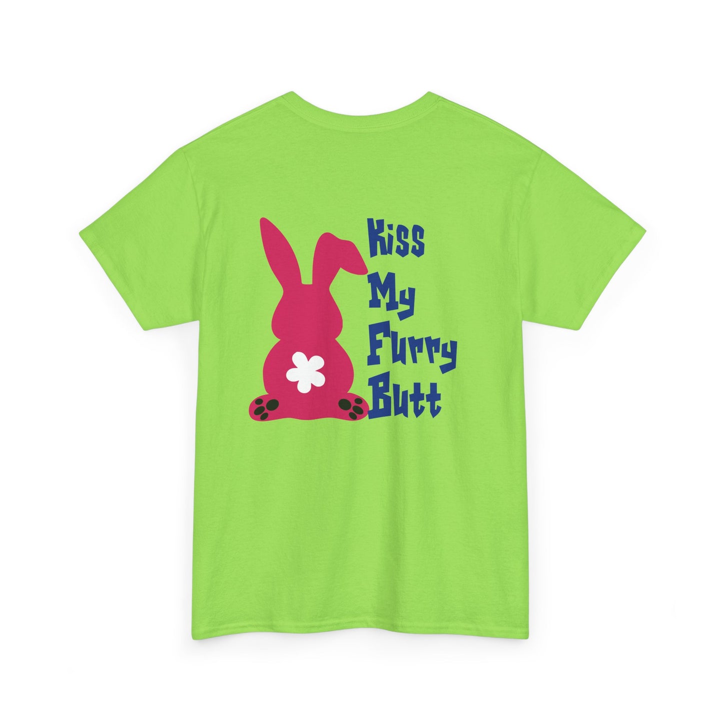 Kiss my furry Butt, Rad Moto Bunny, Heavy Cotton T-Shirt