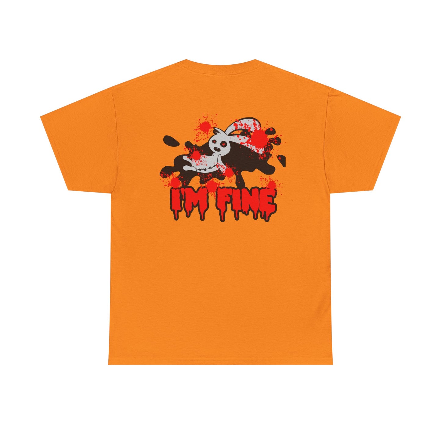 I'M FINE, Rad Moto Bunny, Heavy Cotton T-Shirt
