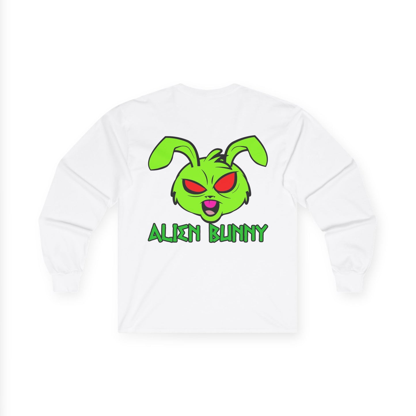 Alien Bunny, Rad Moto Bunny, Unisex Long Sleeve Tee - Bold Graphic T-Shirt for Motorcycle Enthusiasts