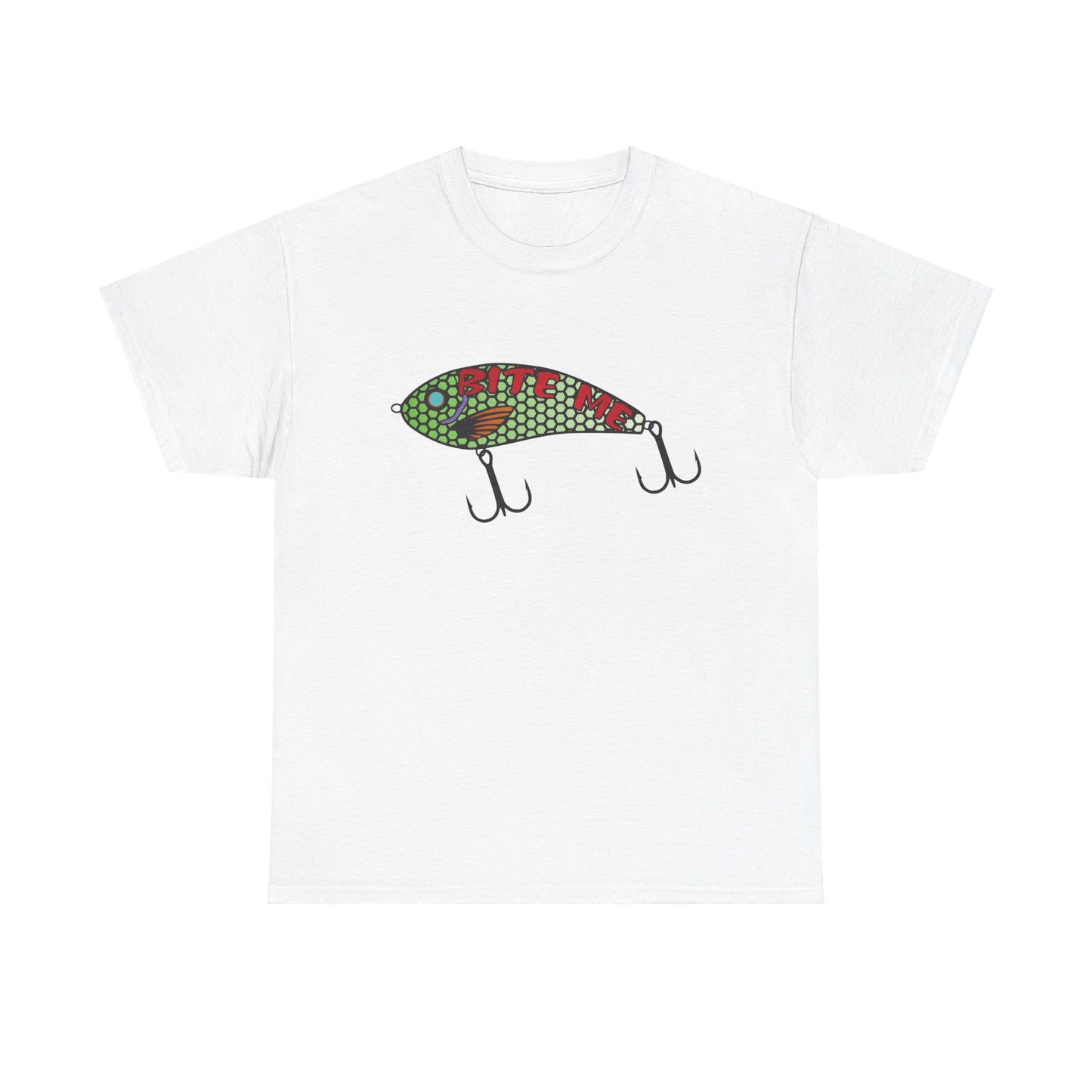 Bite Me Fish Lure. Heavy Cotton T-Shirt