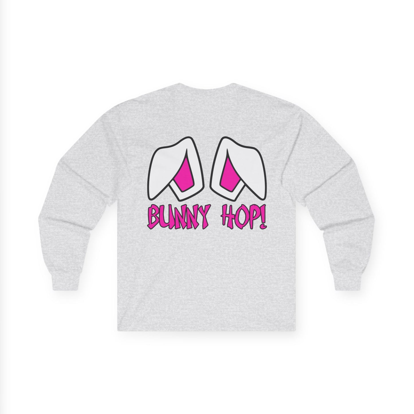 Bunny Hop!, Rad Moto Bunny, Unisex Long Sleeve Tee - Bold Graphic T-Shirt for Motorcycle Enthusiasts