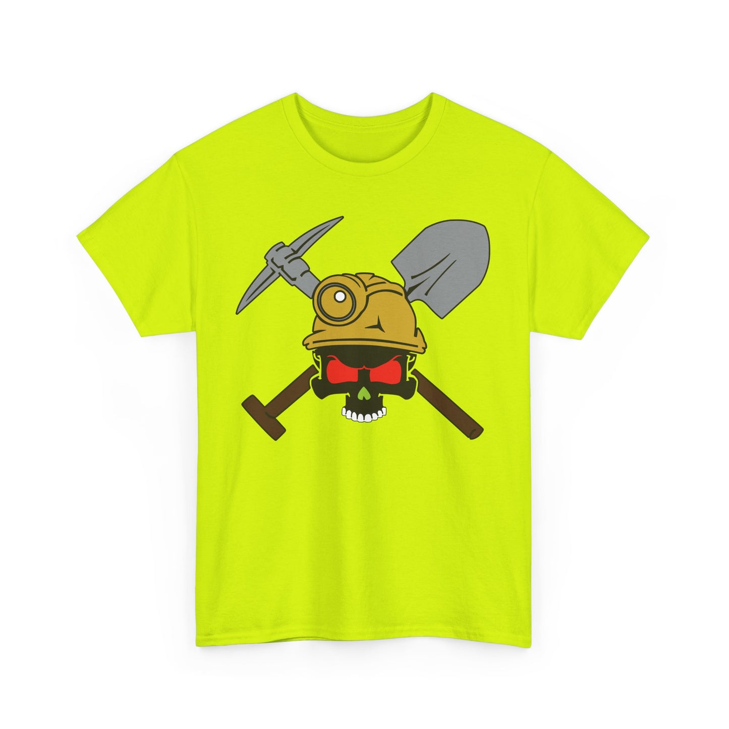 Miner Skull. Heavy Cotton T-Shirt