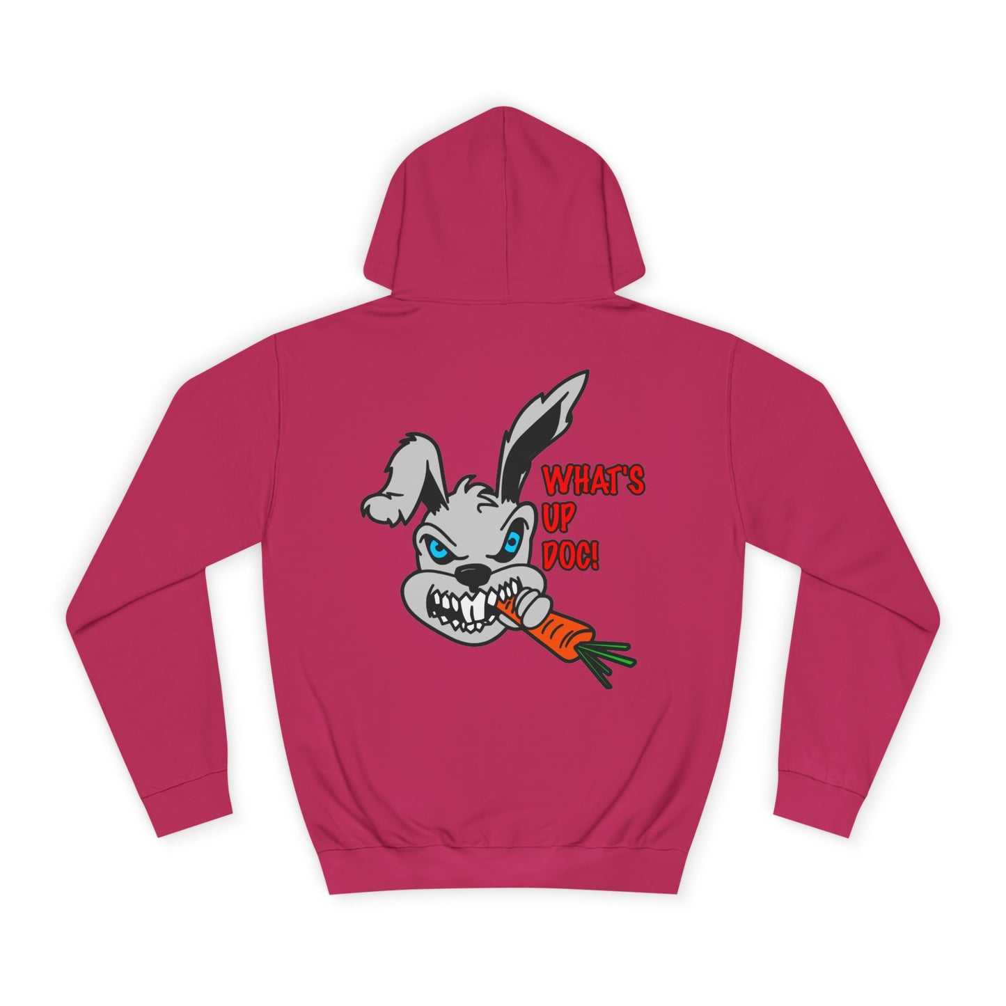 What's up Doc Bunny, Rad Moto Bunny, Unisex Hoodie - Biker Style Sweatshirt for Motorcycle Enthusiasts