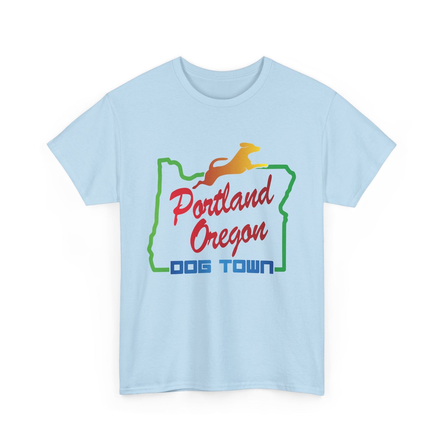 Portland Oregon Dog Town. Heavy Cotton T-Shirt