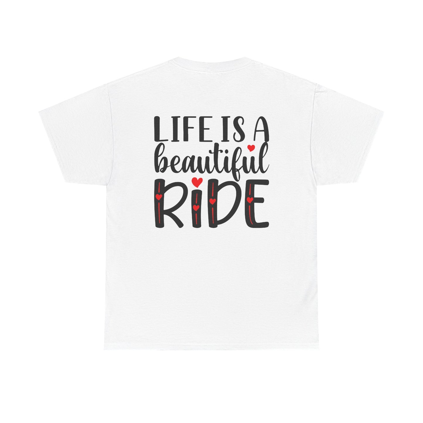 Life is a Beautiful Ride, Rad Moto Bunny, Heavy Cotton T-Shirt