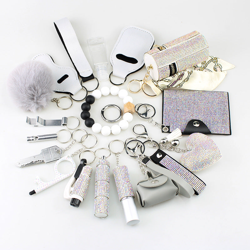 Multifunctional 19-piece Keychain Set