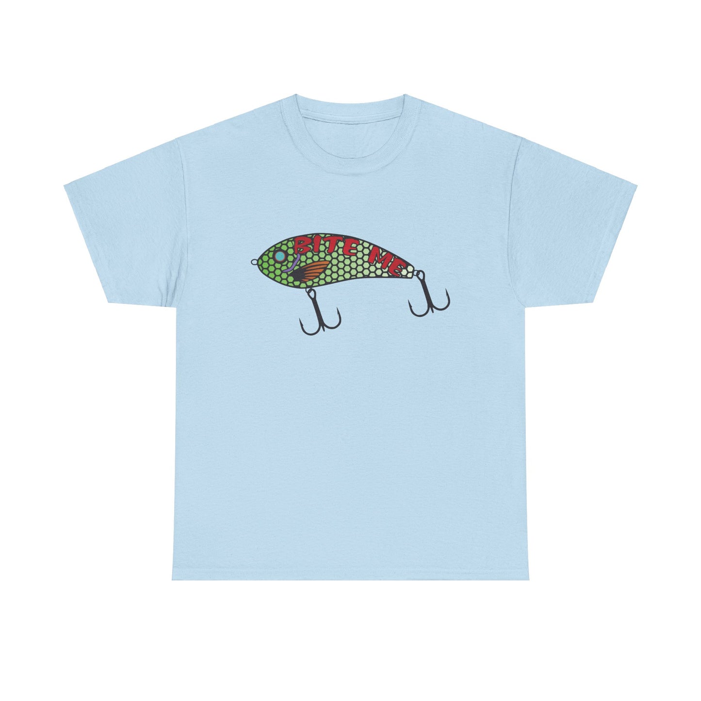 Bite Me Fish Lure. Heavy Cotton T-Shirt