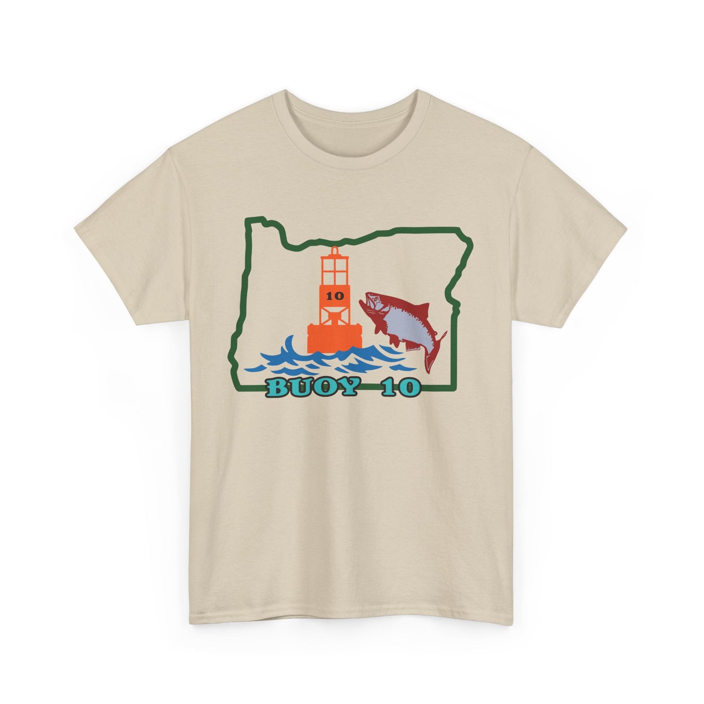 Buoy 10, Oregon. Heavy Cotton T-Shirt