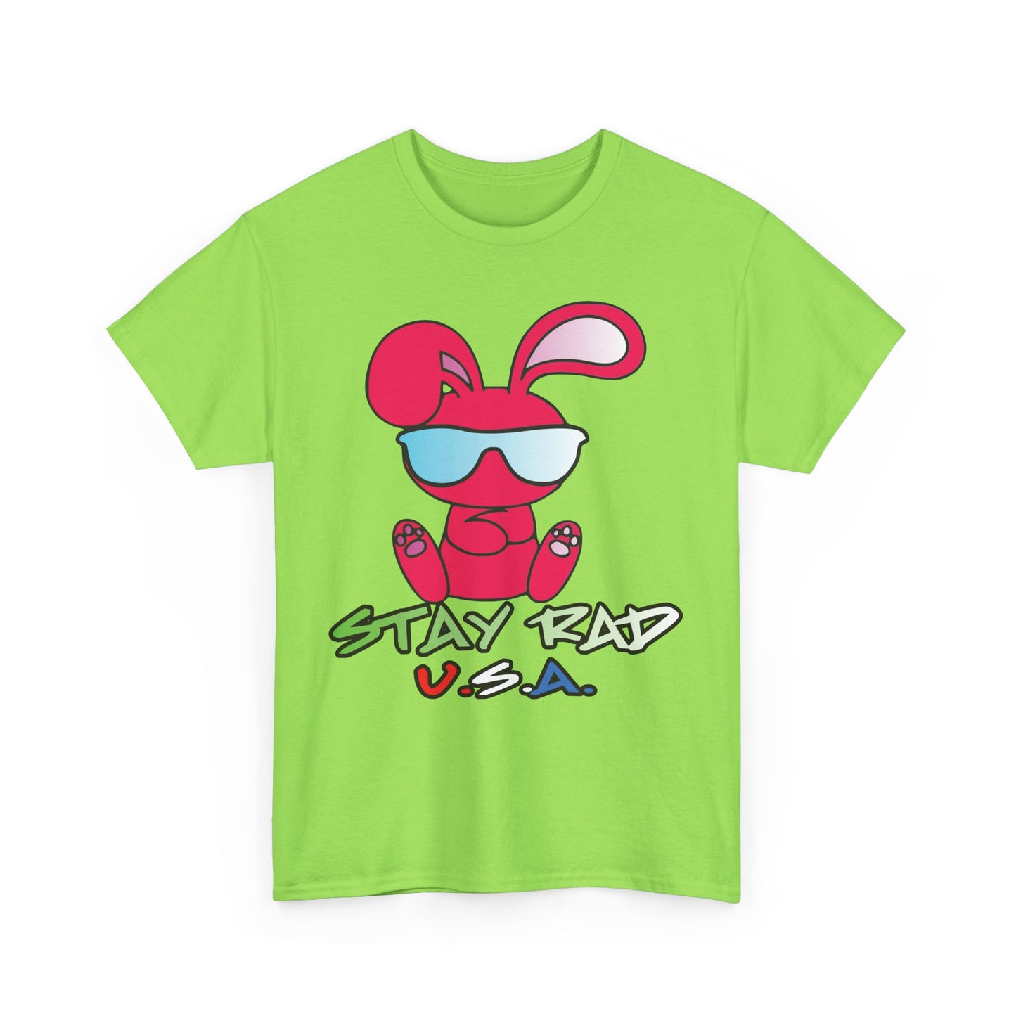 Stay Rad USA Bunny. Heavy Cotton T-Shirt