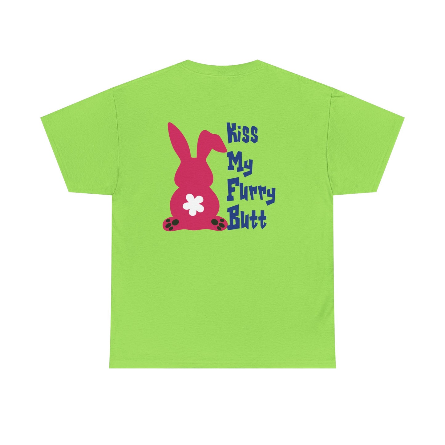 Kiss my furry Butt, Rad Moto Bunny, Heavy Cotton T-Shirt
