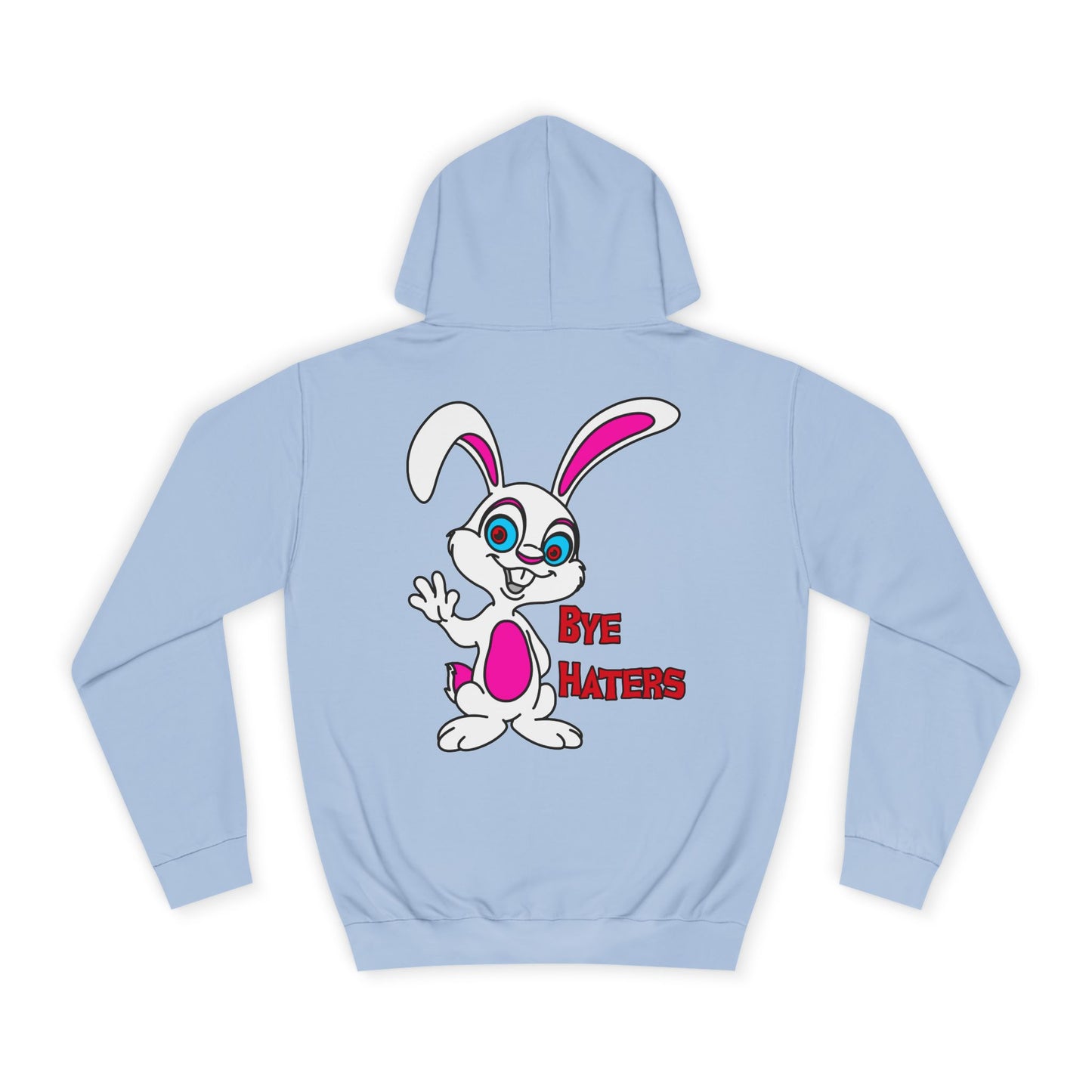 Bye Haters Bunny, Rad Moto Bunny, Unisex Hoodie - Biker Style Sweatshirt for Motorcycle Enthusiasts