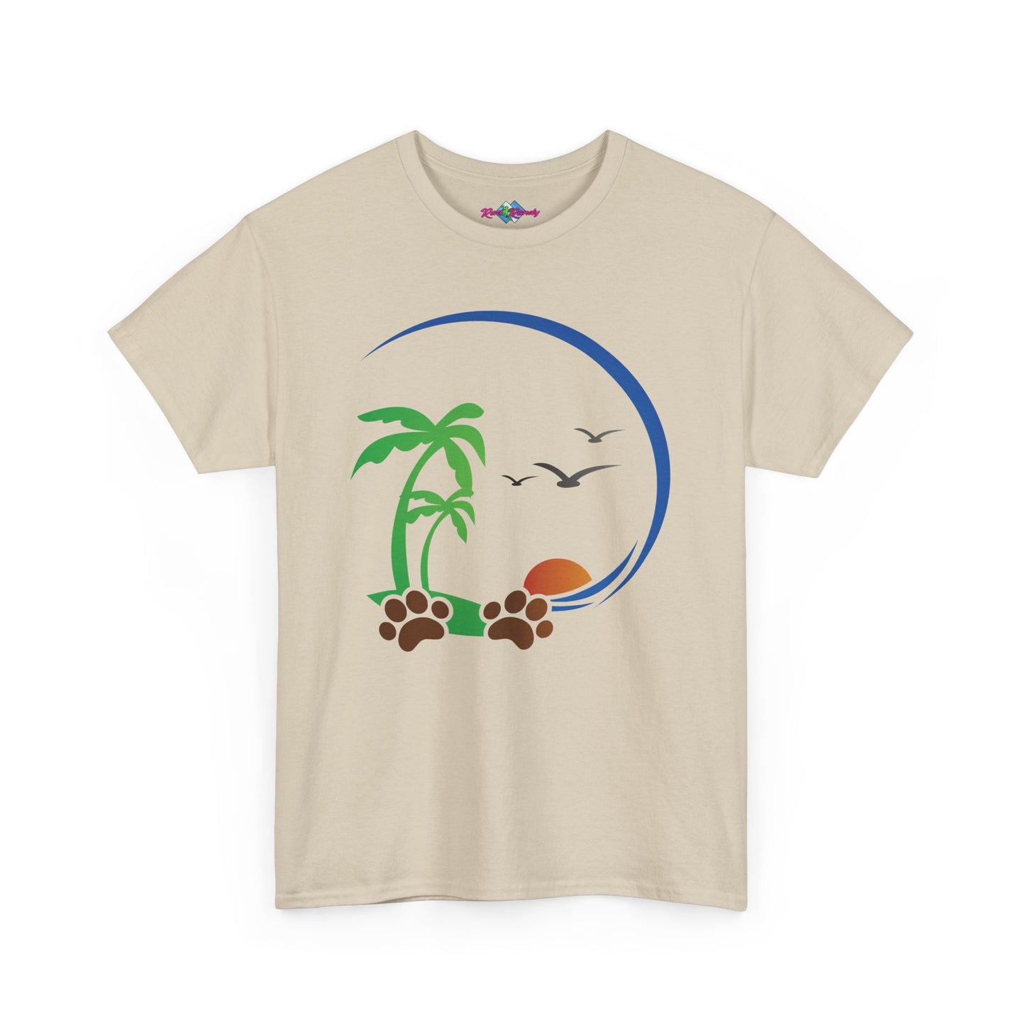 Tropical Paws. Heavy Cotton T-Shirt