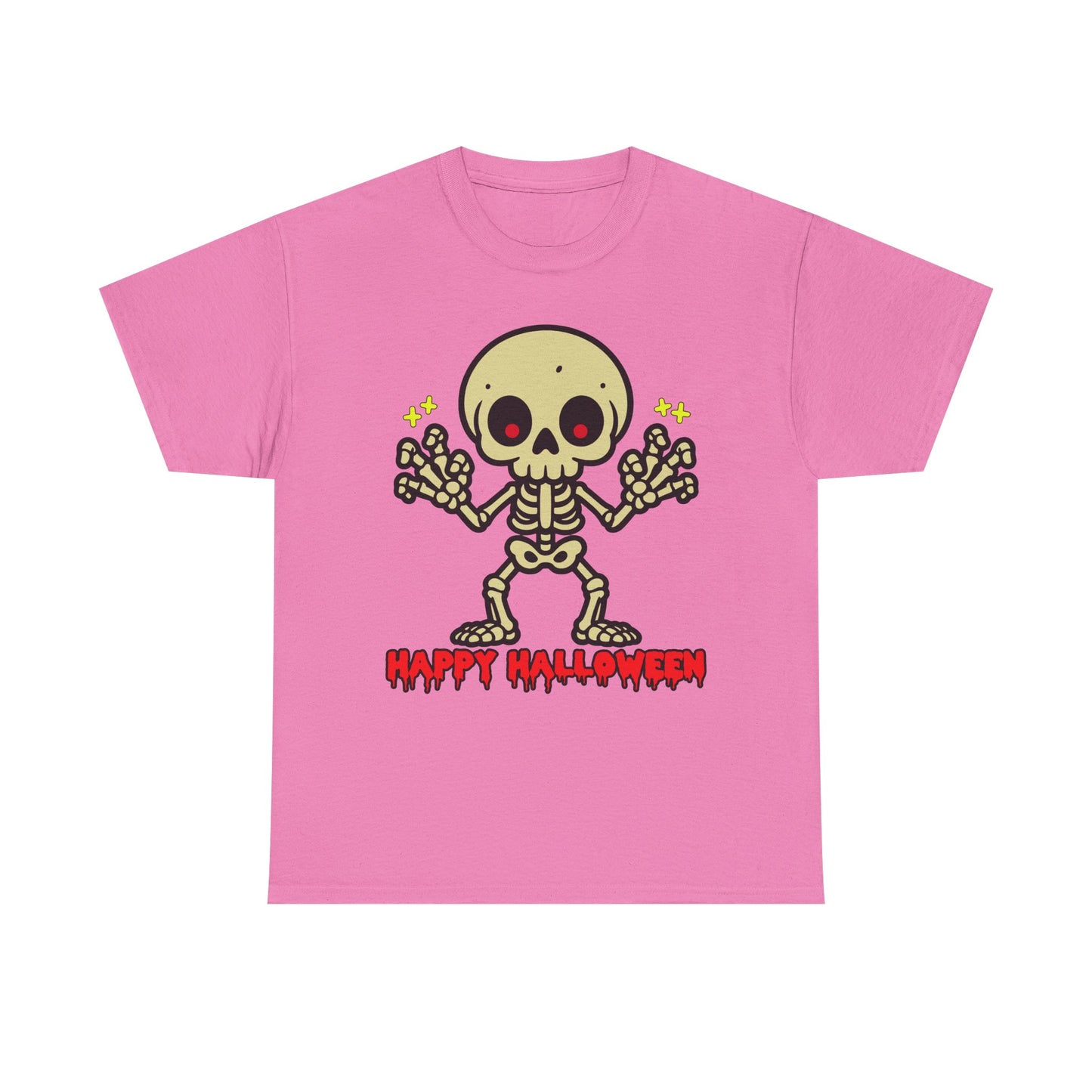 Happy Halloween Skeleton. Heavy Cotton T-Shirt