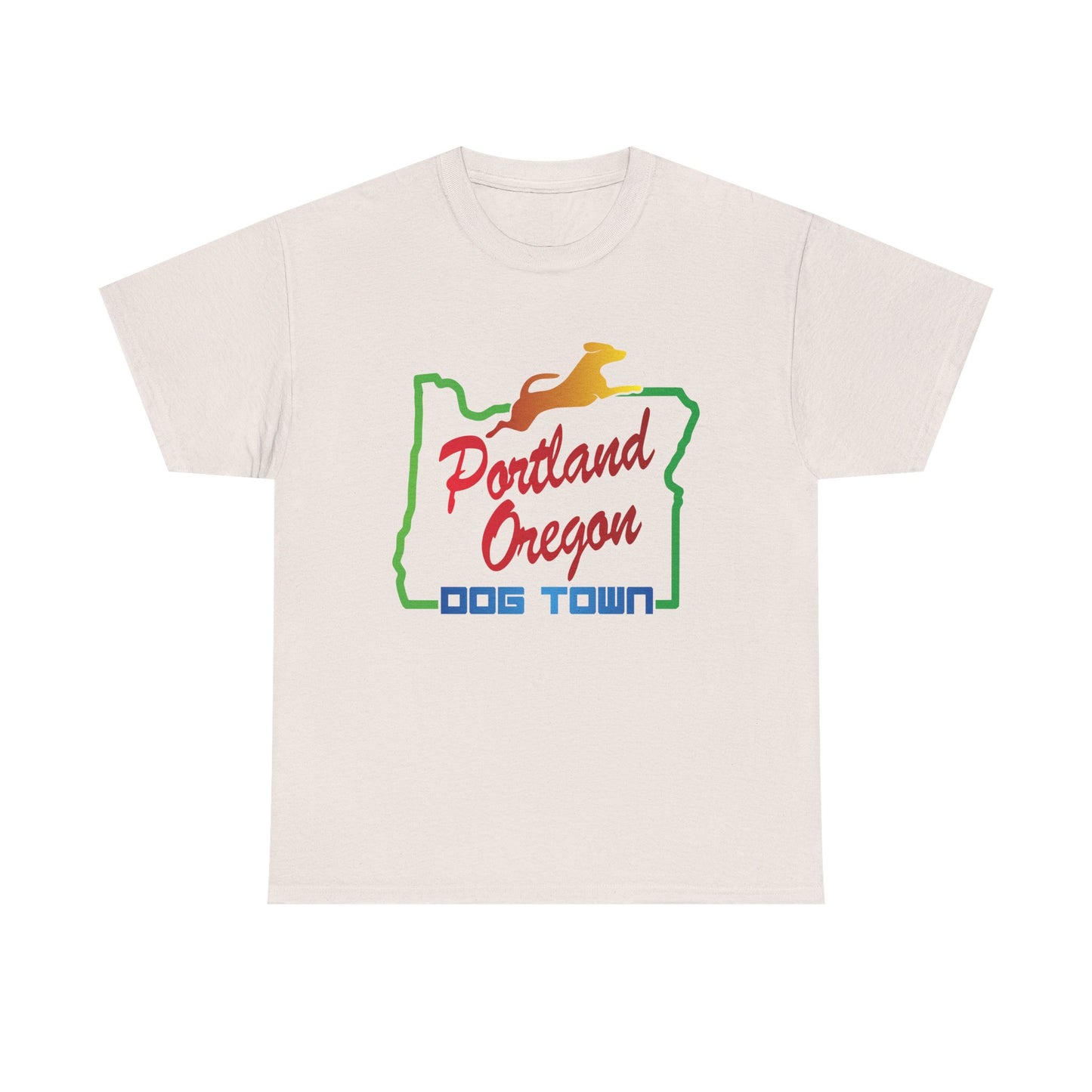 Portland Oregon Dog Town. Heavy Cotton T-Shirt