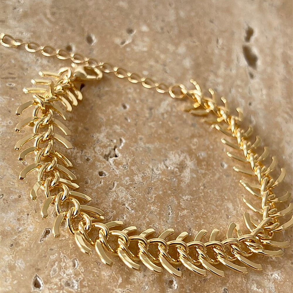 Fishbone Chain Bracelet