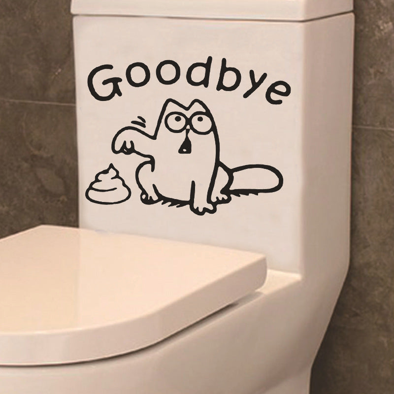 Goodbye Poop Happy Day Bathroom Decorative Sticker