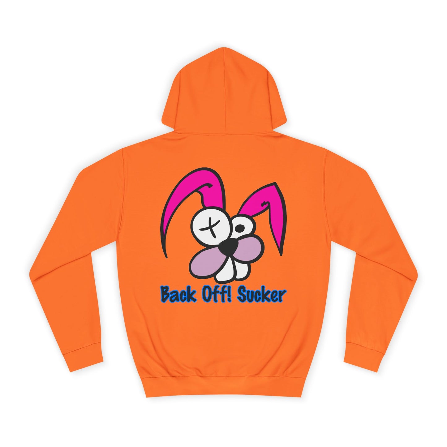 Back Off Sucker Bunny, Rad Moto Bunny, Unisex Hoodie - Biker Style Sweatshirt for Motorcycle Enthusiasts