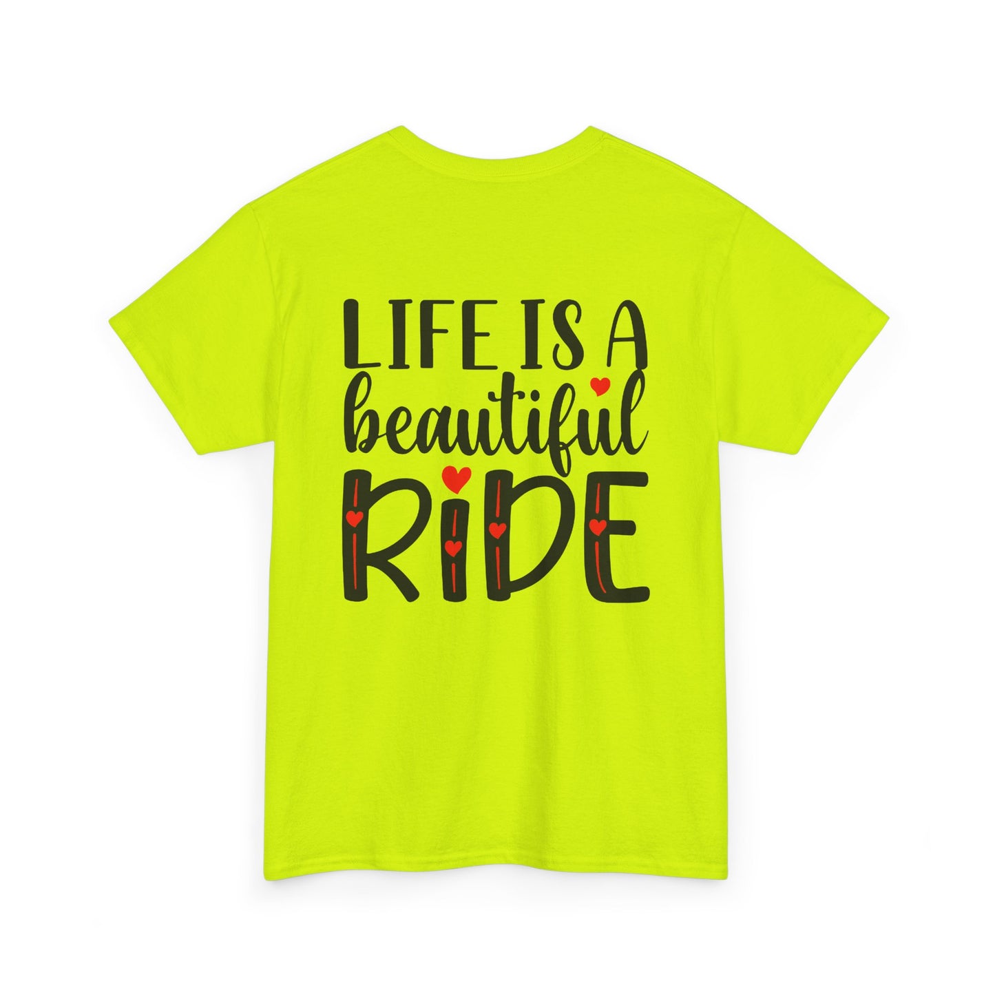 Life is a Beautiful Ride, Rad Moto Bunny, Heavy Cotton T-Shirt