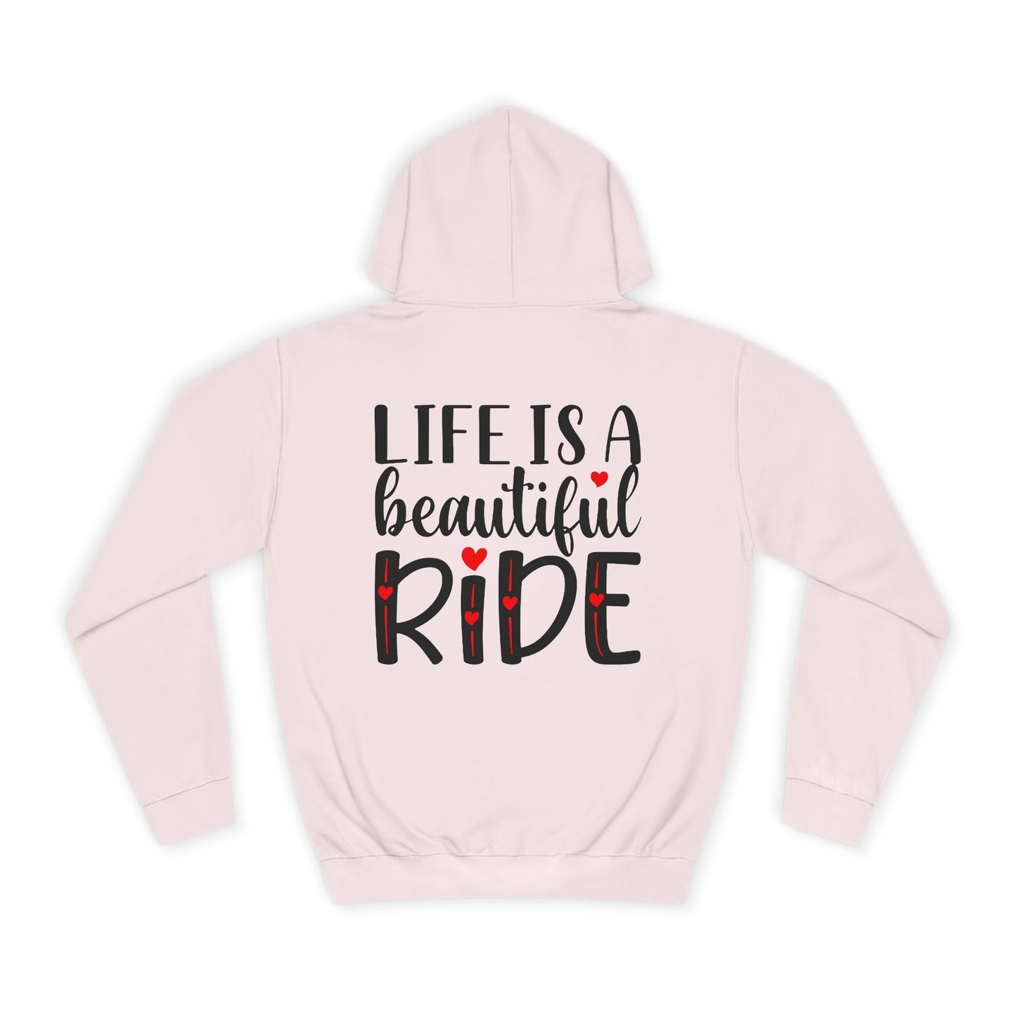 Life is a Beautiful Ride, Rad Moto Bunny, Unisex Hoodie - Biker Style Sweatshirt for Motorcycle Enthusiasts