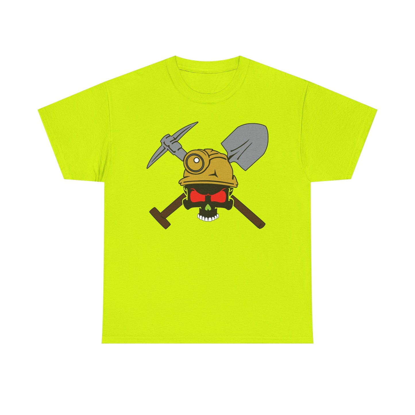 Miner Skull. Heavy Cotton T-Shirt