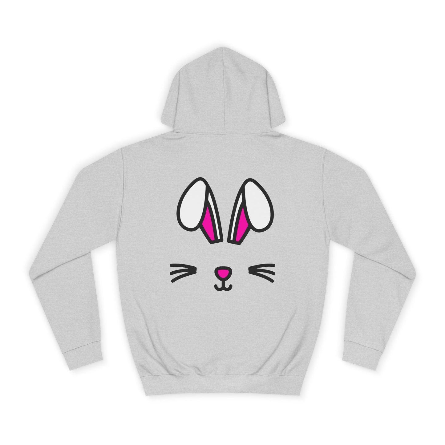 Bunny Face, Rad Moto Bunny, Unisex Hoodie - Biker Style Sweatshirt for Motorcycle Enthusiasts
