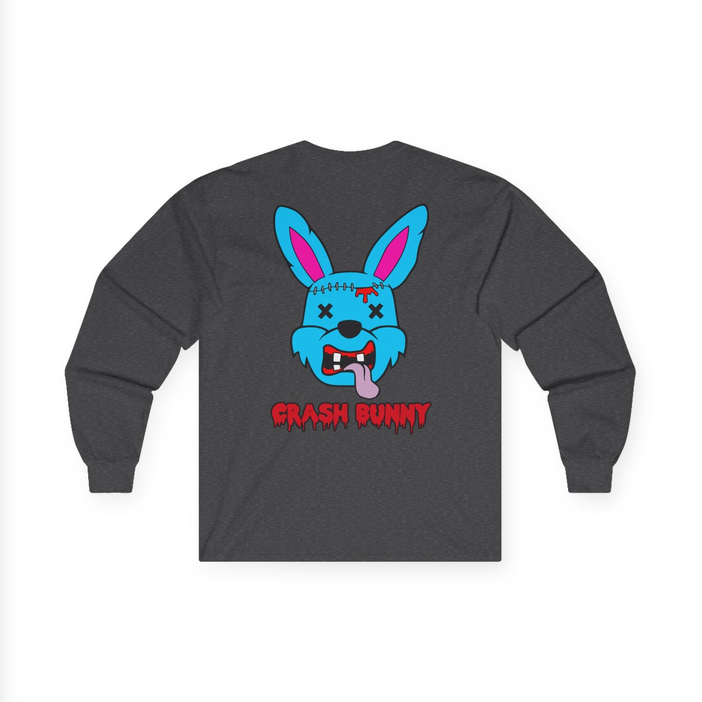 Crash Bunny, Rad Moto Bunny, Unisex Long Sleeve Tee - Bold Graphic T-Shirt for Motorcycle Enthusiasts