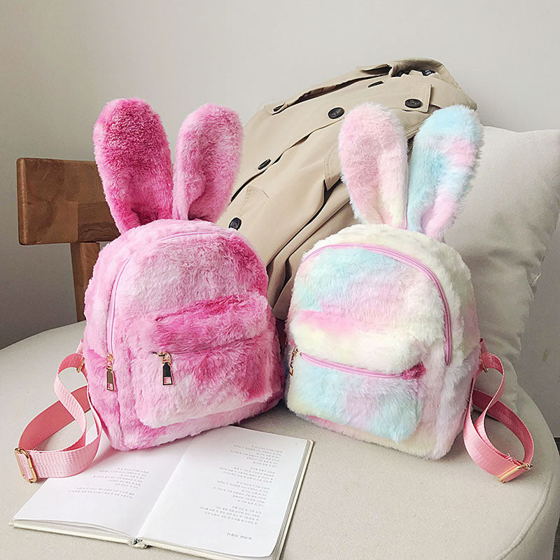 Wild rabbit ears plush mini backpack