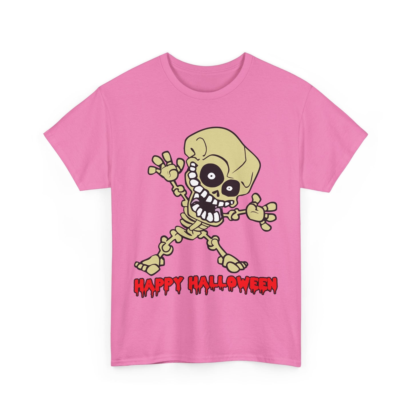 Happy Halloween Skeleton. Heavy Cotton T-Shirt