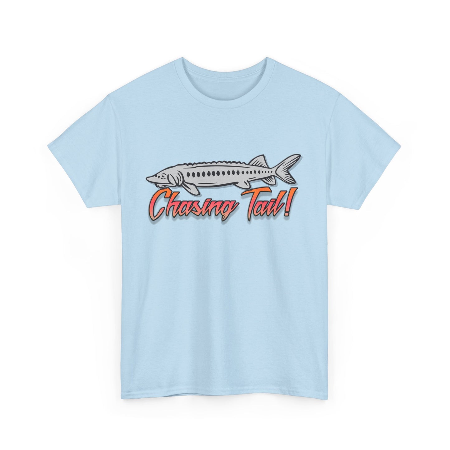 Chasing Tail Sturgeon. Heavy Cotton T-Shirt