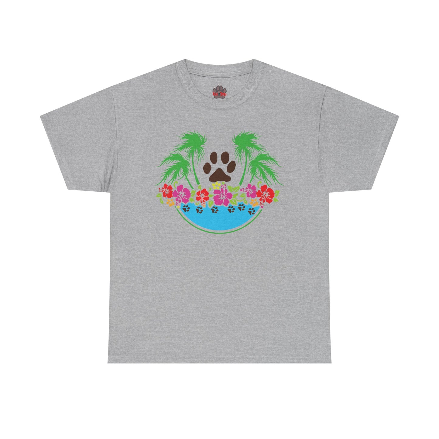 Tropical Paws. Heavy Cotton T-Shirt