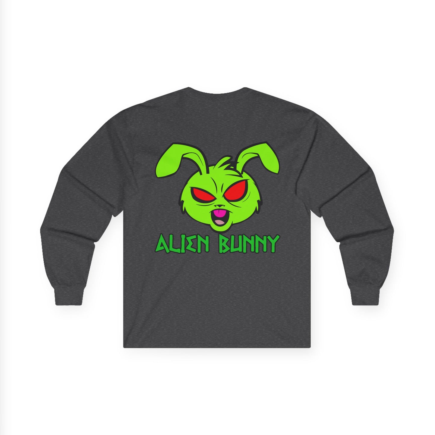 Alien Bunny, Rad Moto Bunny, Unisex Long Sleeve Tee - Bold Graphic T-Shirt for Motorcycle Enthusiasts