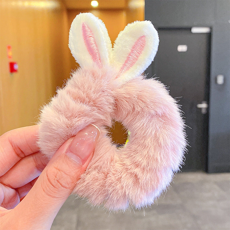 Plush Bunny Ear Hair Tie