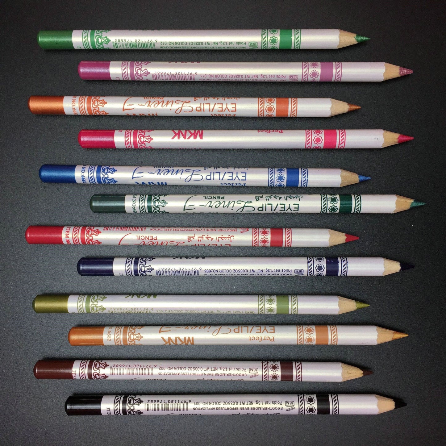 12 Colors Glitter Lip/Eye Pencil Pen