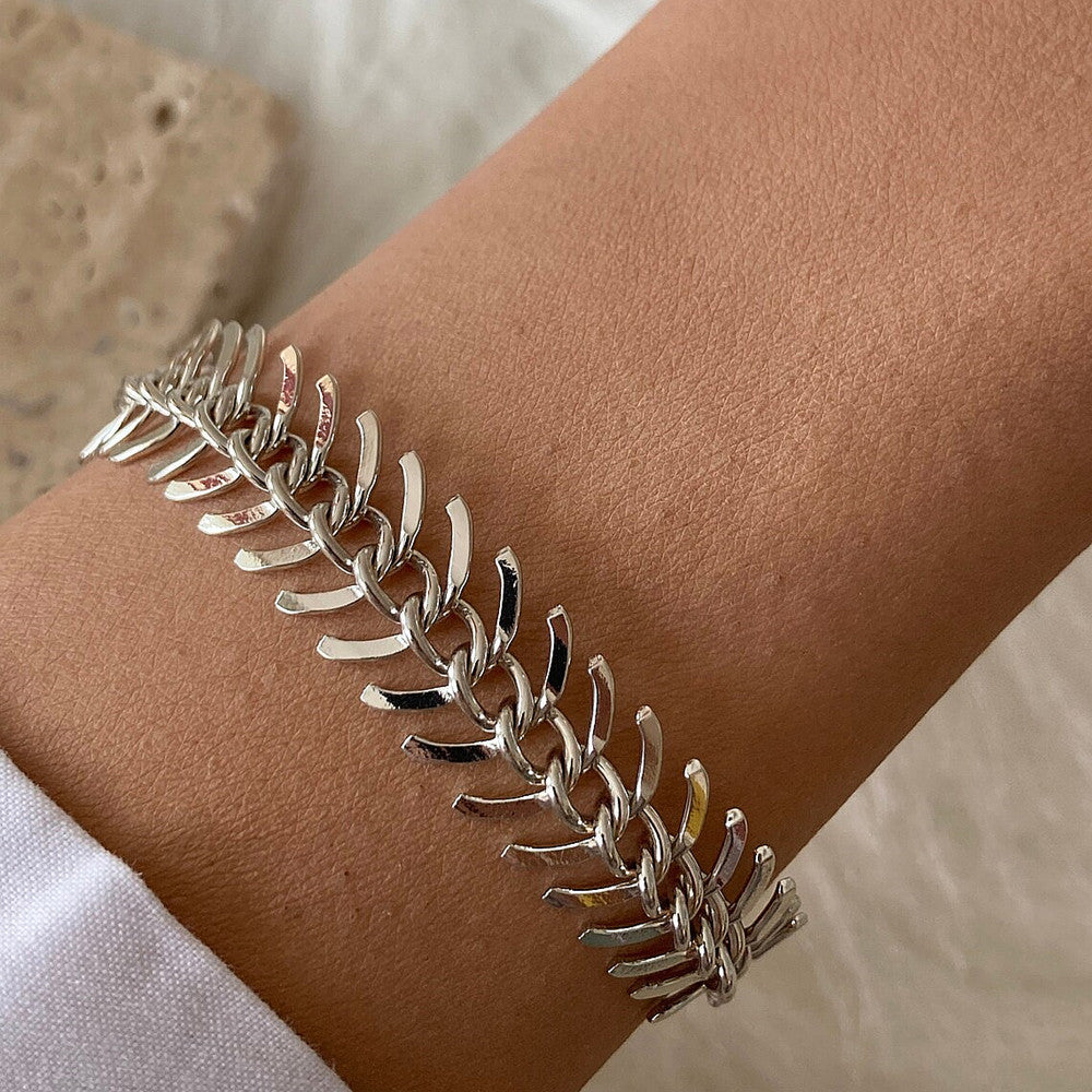 Fishbone Chain Bracelet