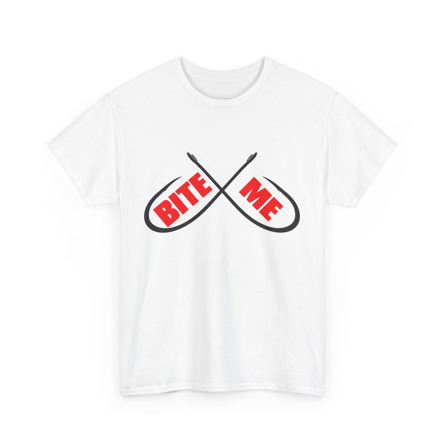 Bite me Fish hooks. Heavy Cotton T-Shirt