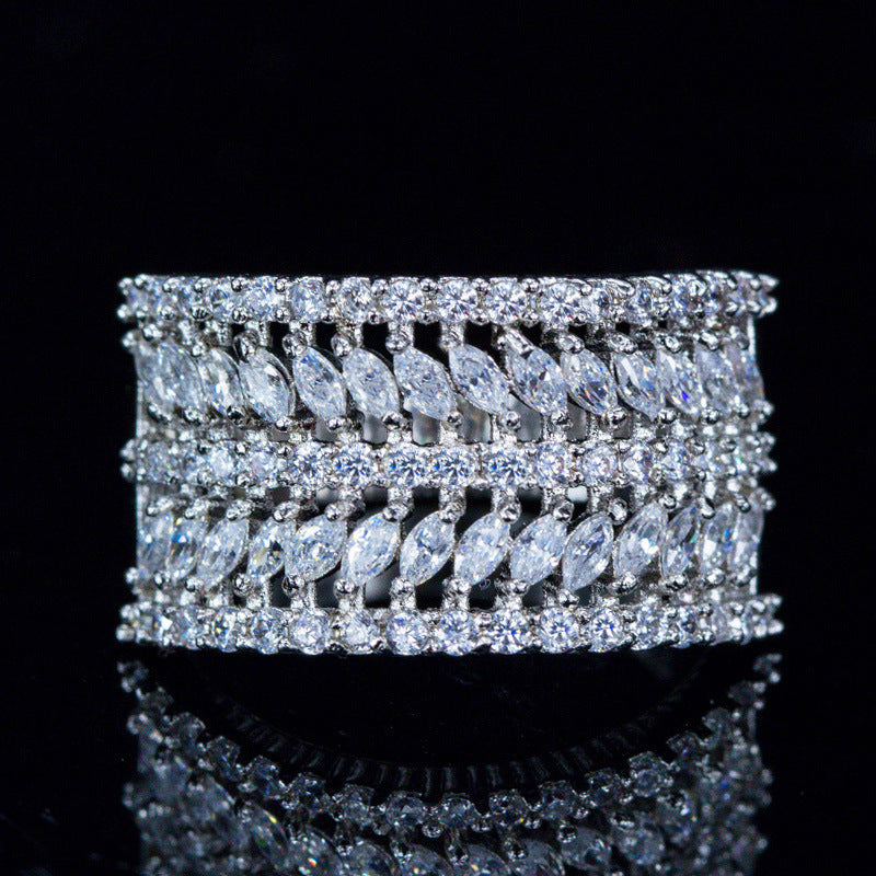 Women's Micro Inlaid Zircon Bracelet Ring