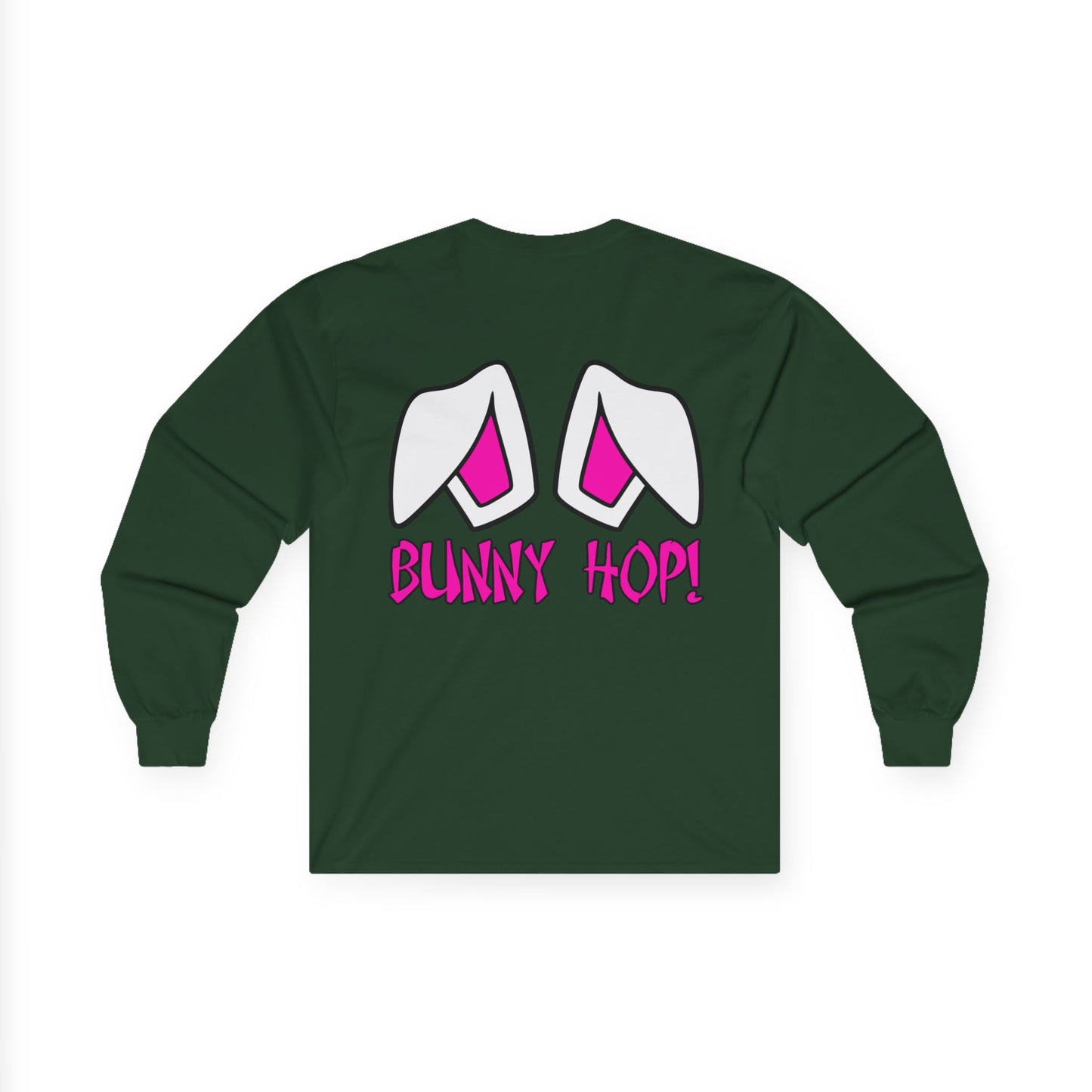 Bunny Hop!, Rad Moto Bunny, Unisex Long Sleeve Tee - Bold Graphic T-Shirt for Motorcycle Enthusiasts