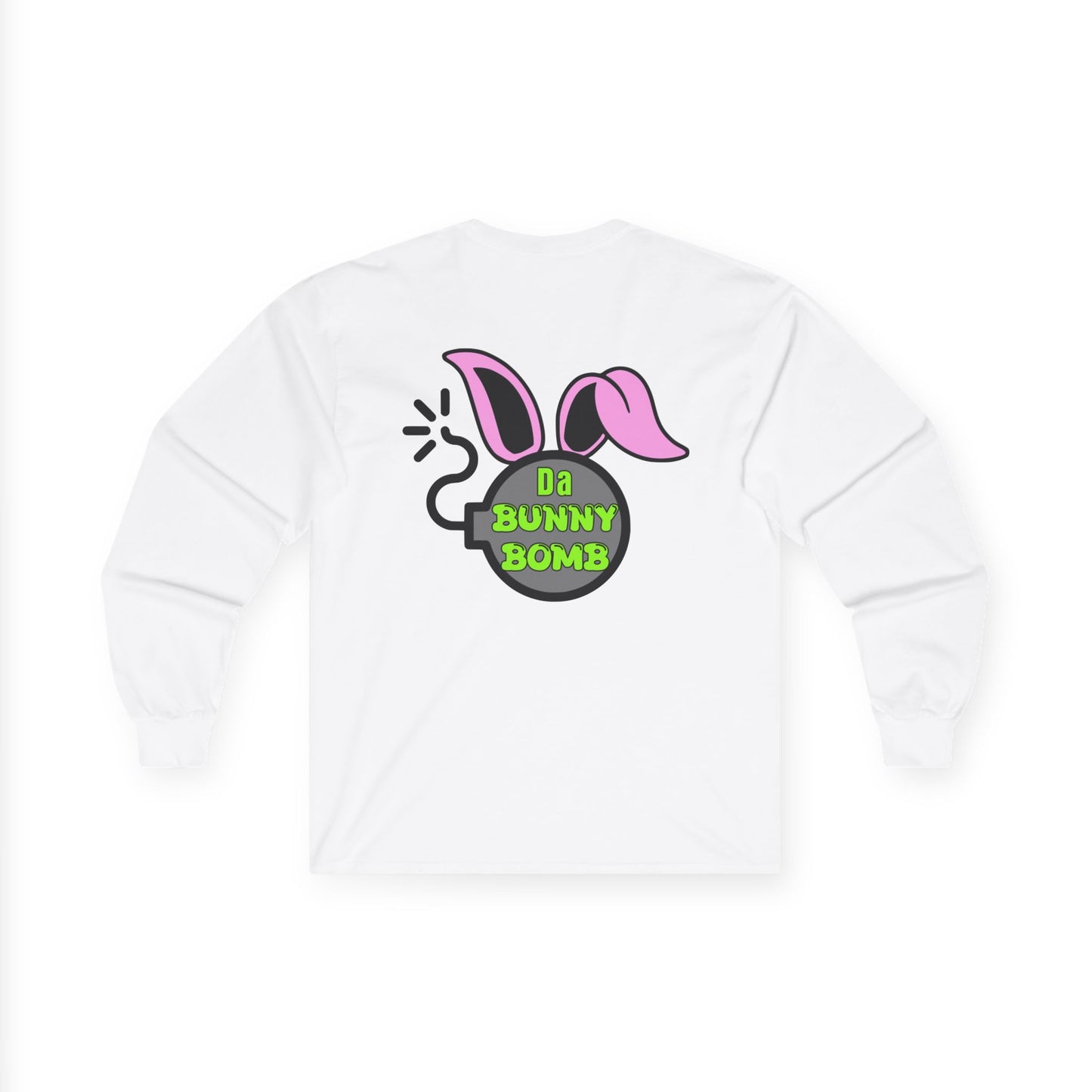 Da Bunny Bomb, Rad Moto Bunny, Unisex Long Sleeve Tee - Bold Graphic T-Shirt for Motorcycle Enthusiasts
