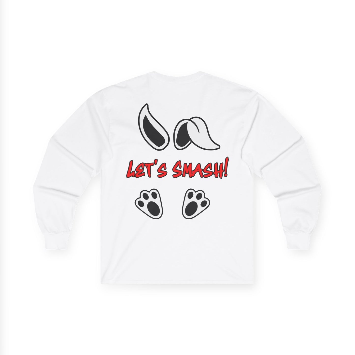 Let's Smash!, Rad Moto Bunny, Unisex Long Sleeve Tee - Bold Graphic T-Shirt for Motorcycle Enthusiasts